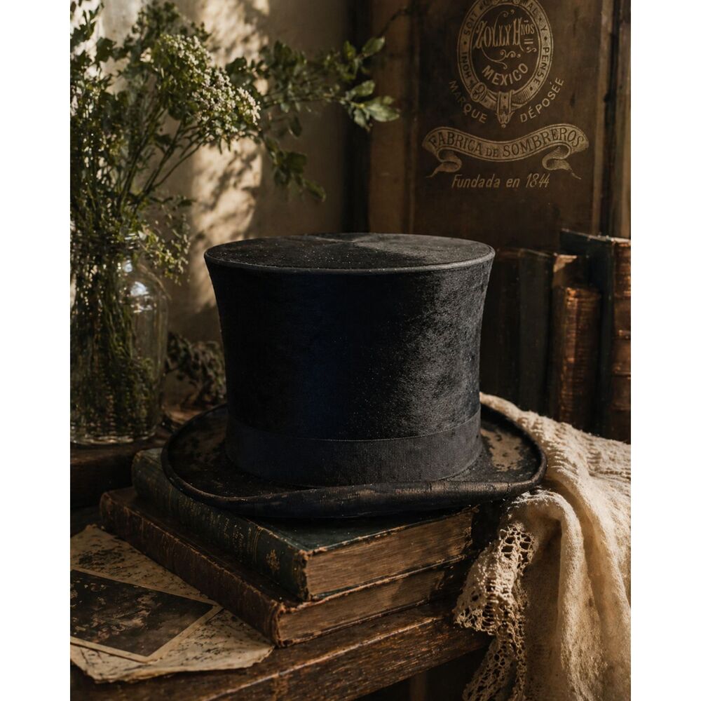 Antique Hat | 1800s Style Gentleman's Hat | Collectible Costume / Display Piece